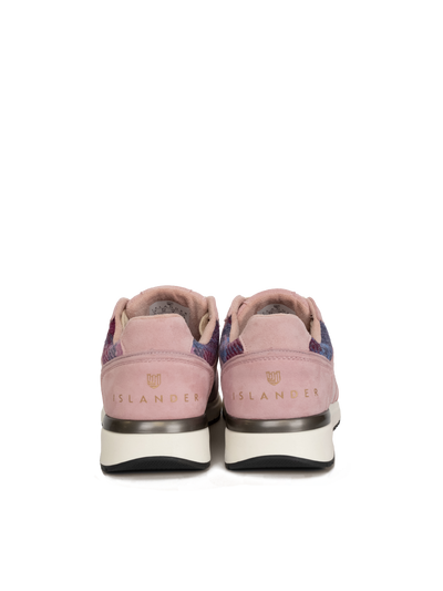 Harris Tweed Rosie Trainers - Pink/Blue Tartan