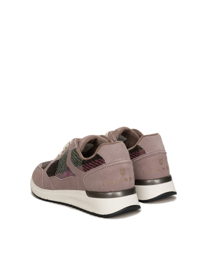 Harris Tweed Rosie Trainers - Pink/Green Tartan