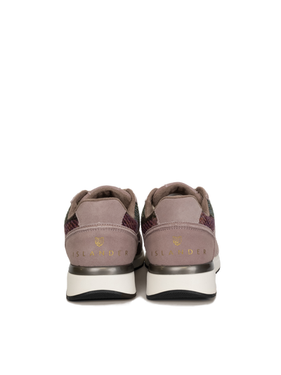 Harris Tweed Rosie Trainers - Pink/Green Tartan