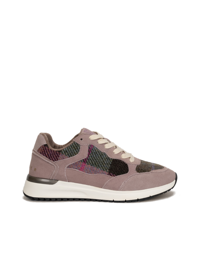 Harris Tweed Rosie Trainers - Pink/Green Tartan