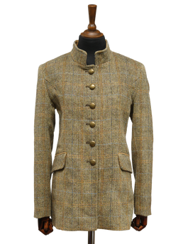 Harris Tweed Sandra Coat Bracken Herringbone