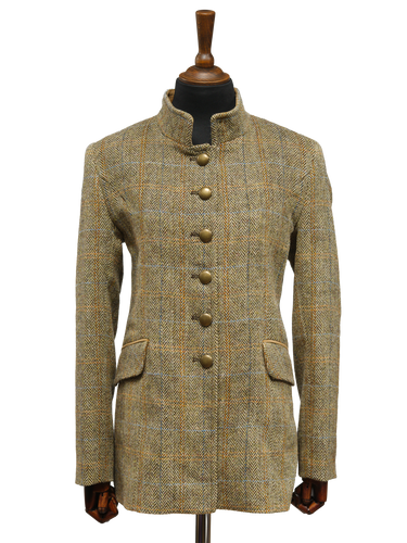 Harris Tweed Sandra Coat - Bracken Herringbone