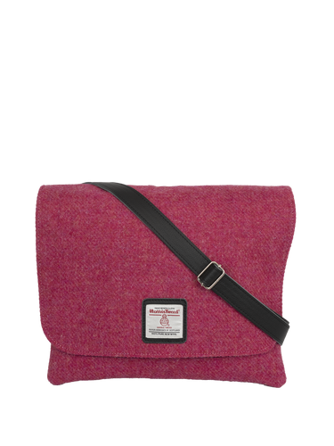 Harris Tweed Scalpay Bag - 349 (Black Leather)