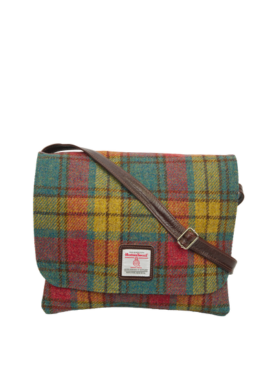Harris Tweed Scalpay Bag A0194 (Brown Leather)