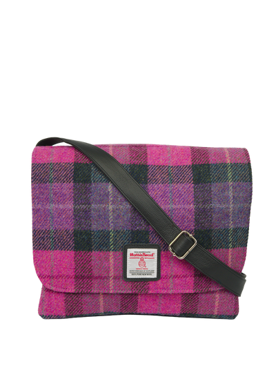 Harris Tweed Scalpay Bag - A0257 (Black Leather)