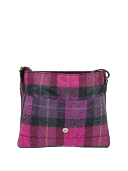Harris Tweed Scalpay Bag - A0257 (Black Leather)