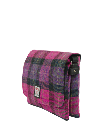 Harris Tweed Scalpay Bag - A0257 (Black Leather)
