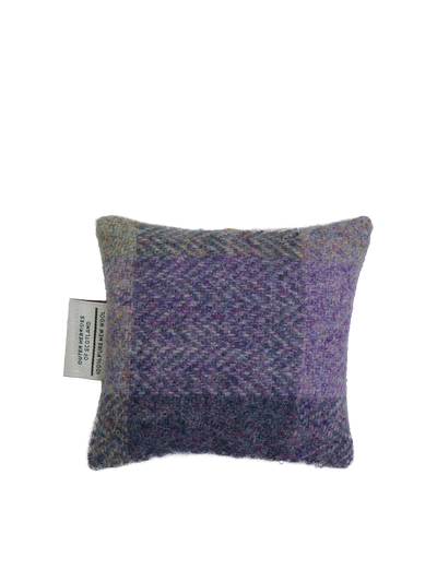 Harris Tweed Scented Drawer Sachet HB156/Purple Check (Heart)