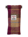 Harris Tweed Snap Spec Case - Burgundy Sand Tartan (GA)