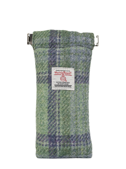 Harris Tweed Snap Spec Case - Green wLilac OC (GA)