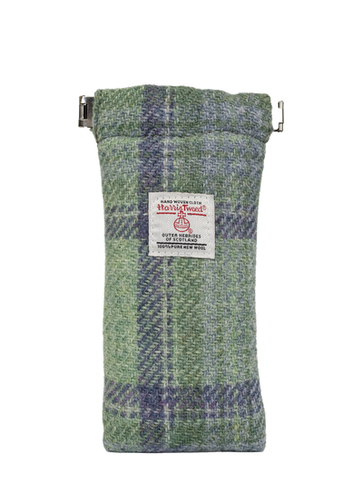 Harris Tweed Snap Spec Case - Green wLilac OC (GA)