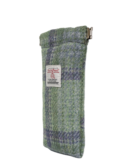 Harris Tweed Snap Spec Case - Green wLilac OC (GA)