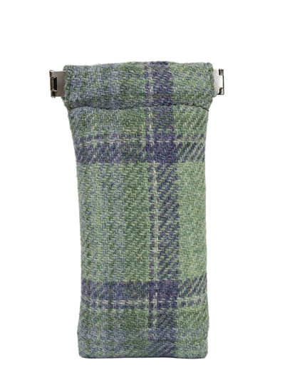 Harris Tweed Snap Spec Case - Green wLilac OC (GA)