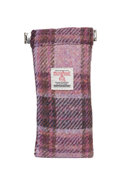 Harris Tweed Snap Spec Case - Pink Burgundy Check (GA)