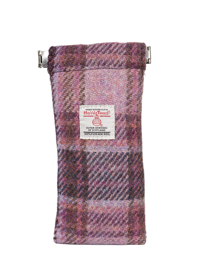 Harris Tweed Snap Spec Case - Pink Burgundy Check (GA)