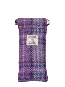 Harris Tweed Snap Spec Case - Purple Mint Check (GA)
