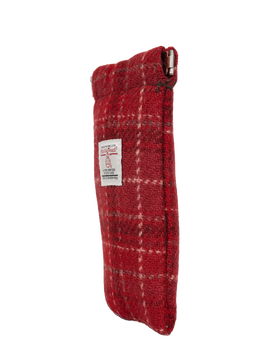 Harris Tweed Snap Spec Case - Red wOverstitch (GA)