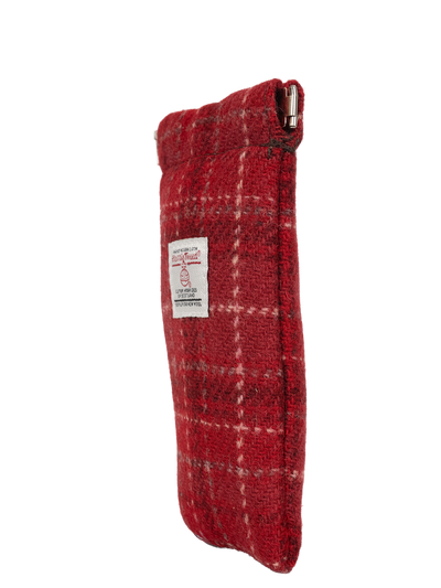 Harris Tweed Snap Spec Case - Red wOverstitch (GA)