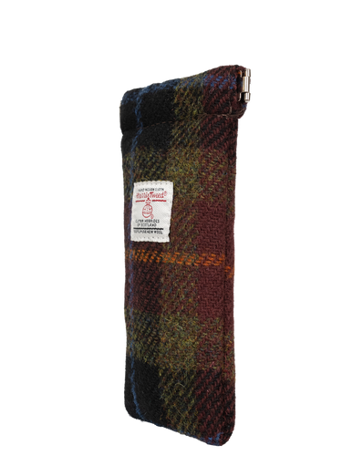 Harris Tweed Snap Spec Case - Rust Check (GA)