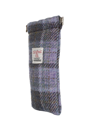 Harris Tweed Snap Spec Case - Soft Purple Tartan (GA)