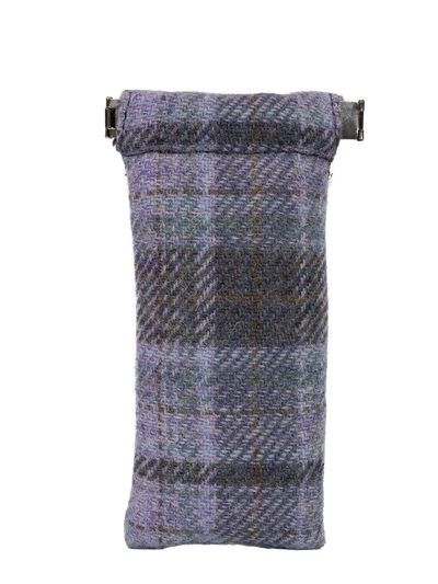 Harris Tweed Snap Spec Case - Soft Purple Tartan (GA)