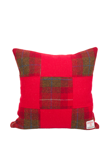 Harris Tweed Patchwork Cushion - A001 & 101