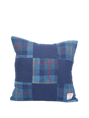 Harris Tweed Patchwork Cushion - A075 & 320