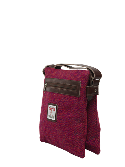 Harris Tweed St Clements Bag - HB120 (Brown Leather)
