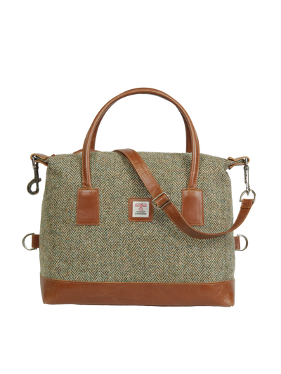 Harris Tweed St Kilda Bag - HB52 (Tan Leather)
