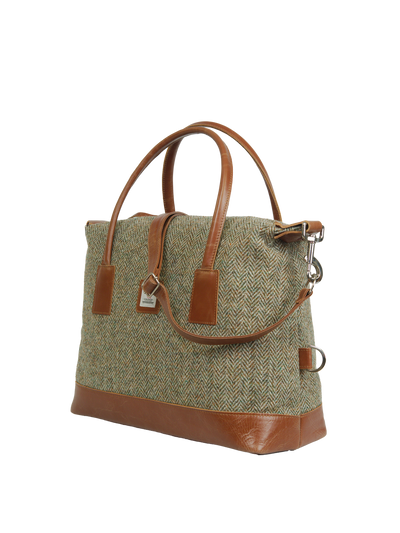 Harris Tweed St Kilda Bag - HB52 (Tan Leather)