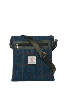 Harris Tweed St Clements Bag - A0260 (Black Leather)