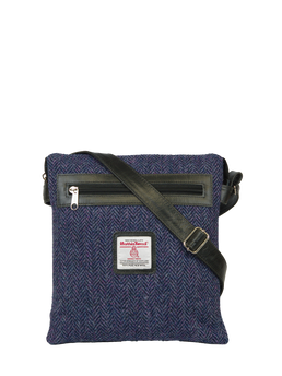 Harris Tweed St Clements Bag - HB105 (Black Leather)