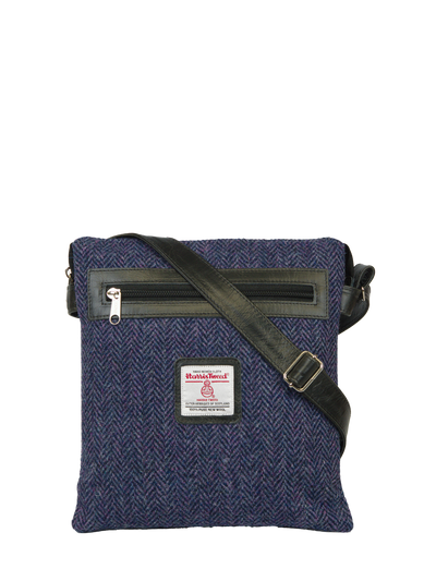 Harris Tweed St Clements Bag - HB105 (Black Leather)