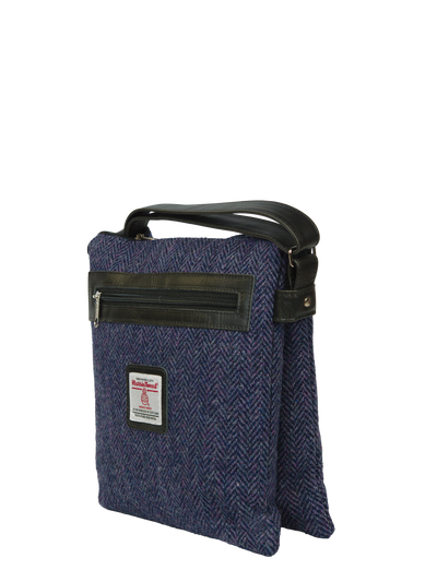 Harris Tweed St Clements Bag - HB105 (Black Leather)