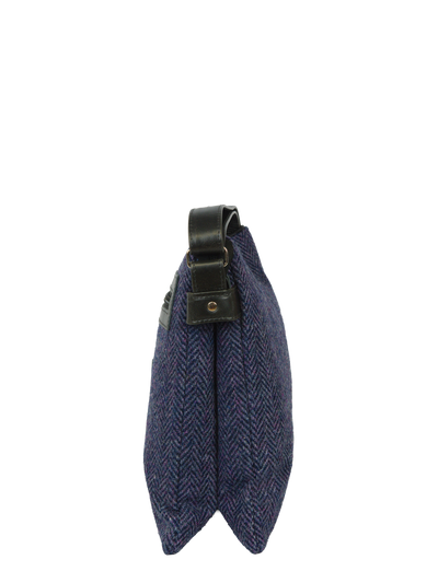 Harris Tweed St Clements Bag - HB105 (Black Leather)