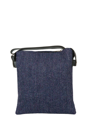 Harris Tweed St Clements Bag - HB105 (Black Leather)