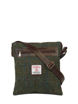 Harris Tweed St Clements Bag - HB161 (Brown Leather)