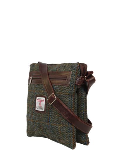 Harris Tweed St Clements Bag - HB161 (Brown Leather)