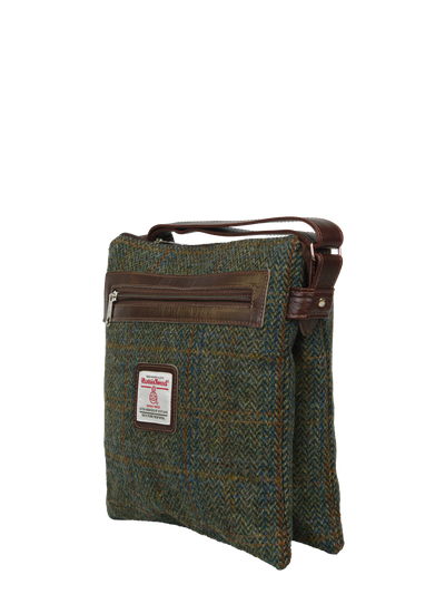 Harris Tweed St Clements Bag - HB161 (Brown Leather)