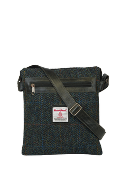 Harris Tweed St Clements Bag - HB80 (Black Leather)