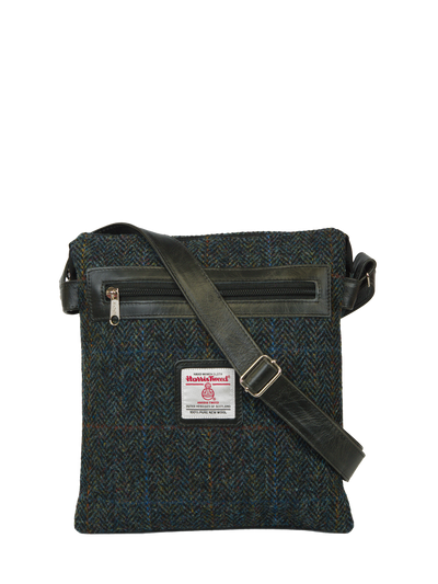 Harris Tweed St Clements Bag - HB80 (Black Leather)