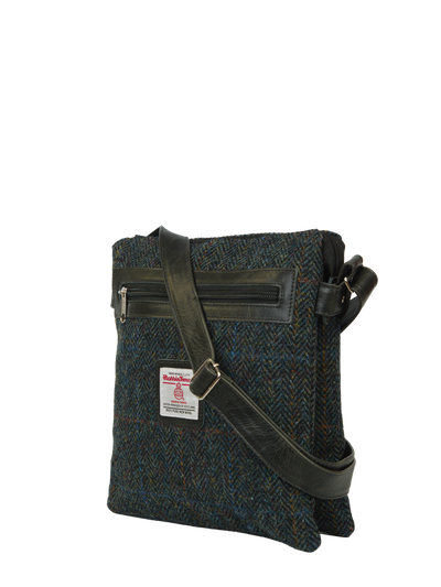 Harris Tweed St Clements Bag - HB80 (Black Leather)