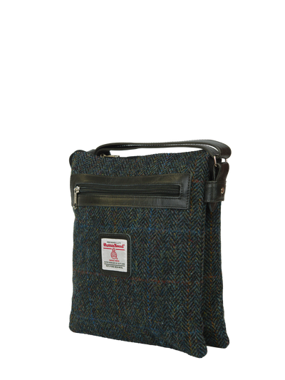 Harris Tweed St Clements Bag - HB80 (Black Leather)