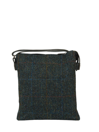 Harris Tweed St Clements Bag - HB80 (Black Leather)