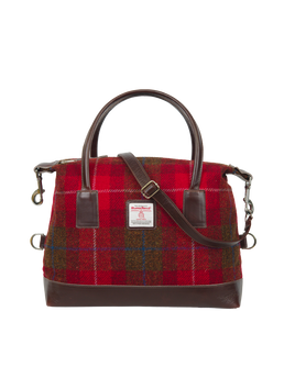 Harris Tweed St Kilda Bag A001 (Brown Leather)
