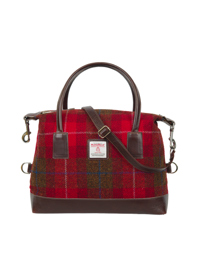 Harris Tweed St Kilda Bag A001 (Brown Leather)