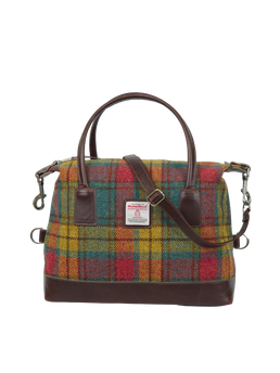 Harris Tweed St Kilda Bag A0194 (Brown Leather)