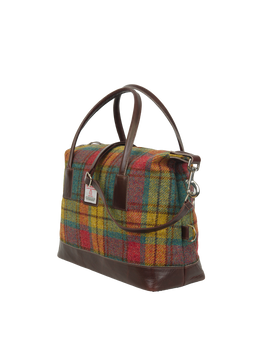 Harris Tweed St Kilda Bag A0194 (Brown Leather)