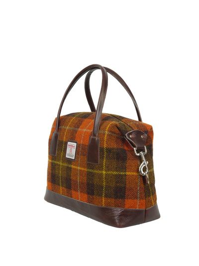 Harris Tweed St Kilda Bag A0258 (Brown Leather)