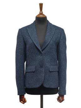 Harris Tweed Tammy Jacket Navy Herringbone